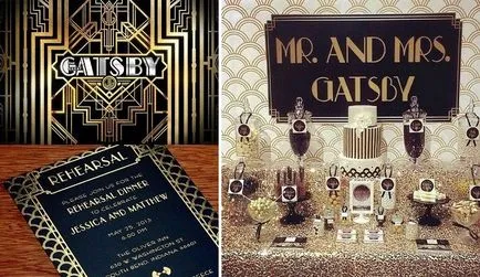 Luxus esküvő stílusát a „The Great Gatsby”