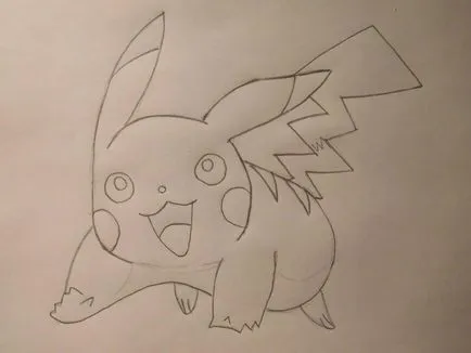 Döntetlen Pikachu ceruza fokozatosan megszűnik - a tanulás, hogyan kell felhívni a szemét felhívni a szemét fokozatosan