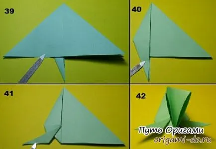 Origami áramköri szerelvényből sáska - oly módon, origami