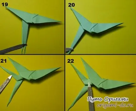 Origami áramköri szerelvényből sáska - oly módon, origami