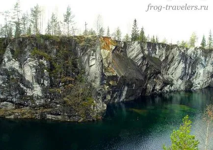 Park és a Marble Canyon Karéliában Ruskeala fotók, ahol maradni