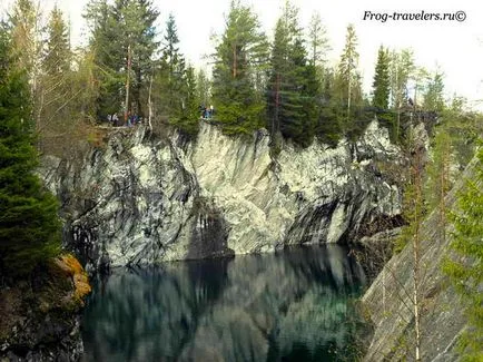 Park és a Marble Canyon Karéliában Ruskeala fotók, ahol maradni