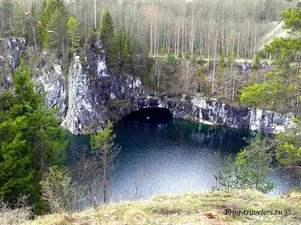 Park és a Marble Canyon Karéliában Ruskeala fotók, ahol maradni