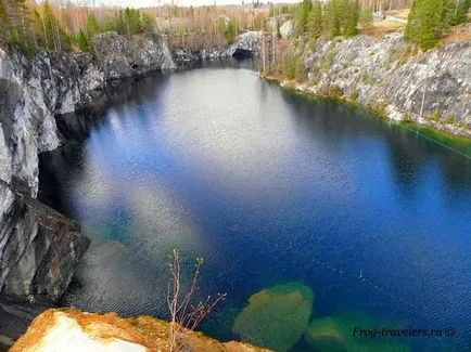 Park és a Marble Canyon Karéliában Ruskeala fotók, ahol maradni