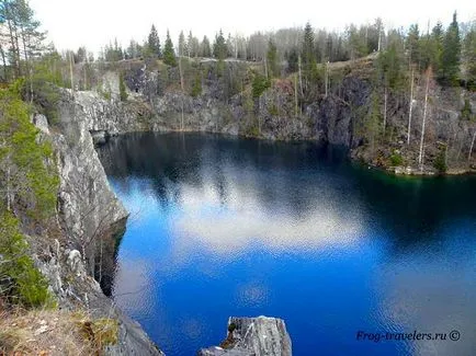 Park és a Marble Canyon Karéliában Ruskeala fotók, ahol maradni