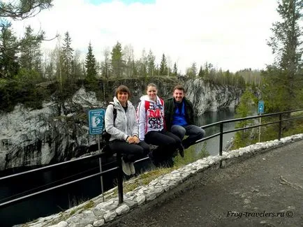 Park és a Marble Canyon Karéliában Ruskeala fotók, ahol maradni