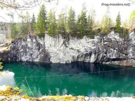 Park és a Marble Canyon Karéliában Ruskeala fotók, ahol maradni