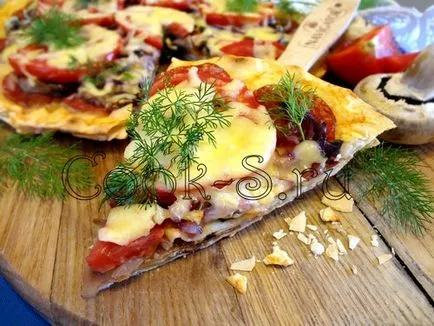 Pizza Lavash - lépésről lépésre recept fotókkal, különböző