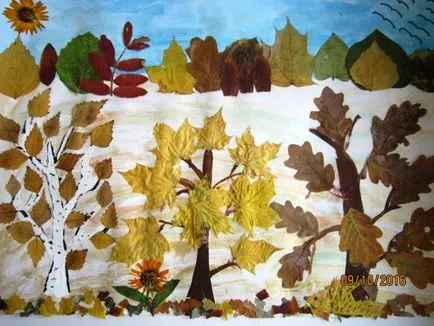 Kézművesség, rátét őszi levelek gyerekeknek