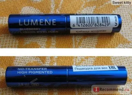 Eyeliner Lumene contur lichid de afine - «a trecut cu stilouri Carioca cu vârf pe o versiune