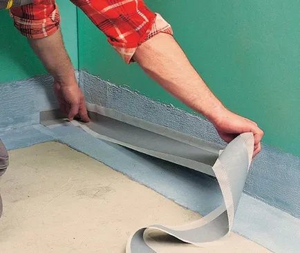Подготовка на стените под плочките в плочките в банята и на повърхността за подреждане, обработка и подреждане