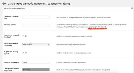 Цени и маси WordPress плъгин, преведени на български език