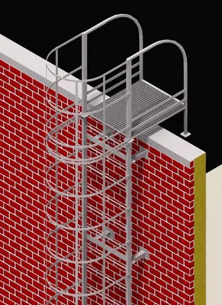 Menekülési, menekülési létra, külső lépcsők - egyéni gyári