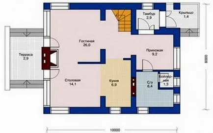 Projektek földszintes házak 6x6, 4x6, 6x8, 8x10, és más méretek