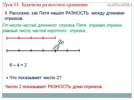 Diferența dintre lungimile segmentelor