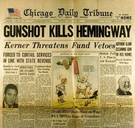 Halálos fegyver Hemingway, vadászfegyverek Vadászfegyver