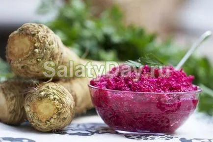 Saláta cékla a tél - fogja lepni a vendégeket a nélkülözhetetlen növényi recept fotók és videó