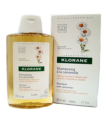 Șampon Kloran (Klorane) analizează mijloacele de chinină, uscat, cu mușețel, urzică, bujor