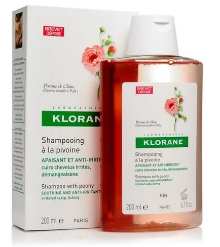 Șampon Kloran (Klorane) analizează mijloacele de chinină, uscat, cu mușețel, urzică, bujor