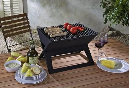 Grill, hogy egy kiválasztott, modern kerti grill, álom ház