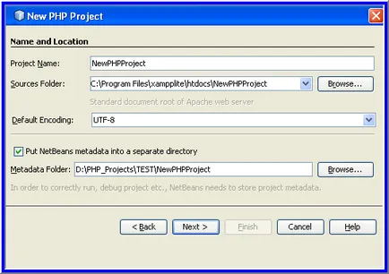 NetBeans IDE php projektek SETUP