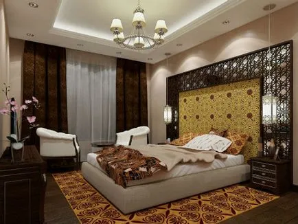 Fantastically dormitor frumos, în stil arab (o mulțime de poze)