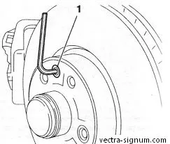 Eltávolítása a ellenőrzését és cseréjét a féktárcsa Opel Vectra, Opel Vectra