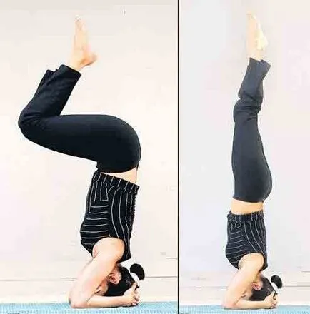 yoga headstand.Suport decât utile aceste asana