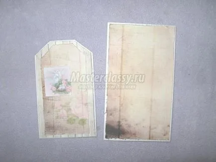 Eticheta de pe card de nunta in tehnici scrapbooking