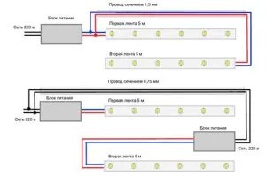 Transformator pentru benzi cu LED-uri 12, 24c conecta cu propriile lor mâini