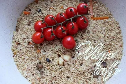 Üzbég pilaf a bárány recept egy fotó