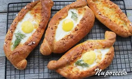 Khachapuri Аджария рецепта с стъпка по стъпка снимки