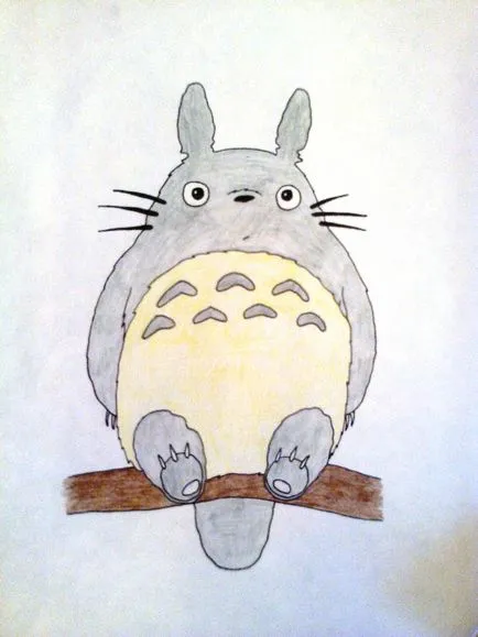 Cum de a desena și picta Totoro creioane etape