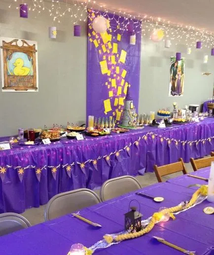 Hogyan szervezzünk egy születésnapi party a stílus Rapunzel