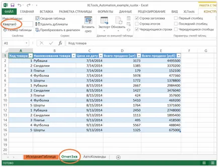 Automatizare Excel, xltools - suprastructură Excel, aveți nevoie în fiecare zi