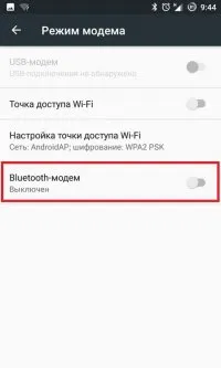 Bluetooth dun kliens Android