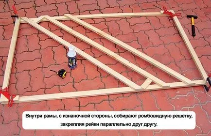 Направете дървена решетка на беседката с техните ръце производство оборудване, монтаж на дървена решетка