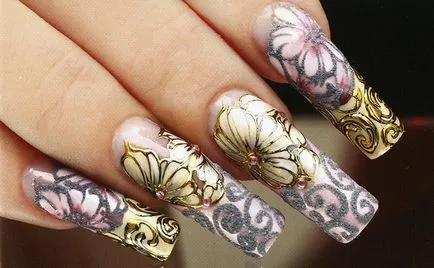 Nail Design „nisip de catifea“ pe unghiile naturale si artificiale