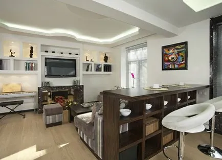 Кухнята комбинира с хола в къщата, как да се разделят или съчетават кухнята и хола