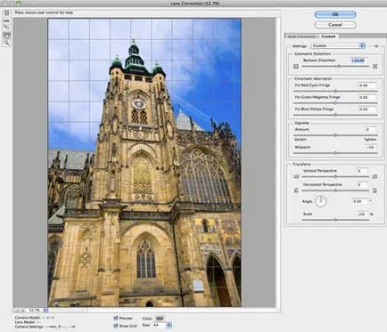 Cum se utilizează filtrul „Corecție lentile“ în CS6 Photoshop, Photoshop
