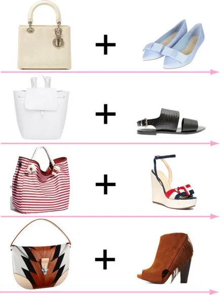 Как да се съчетаят чанта и обувки стилни снимки на 2017