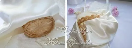 Как да се украсяват сватбените кошници с листенца с ръцете си