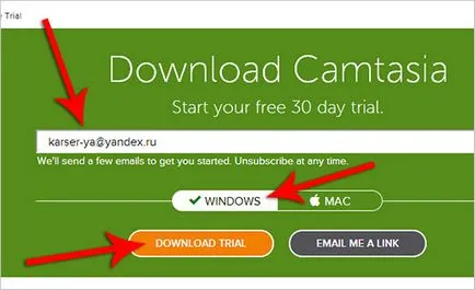 Hogyan kell telepíteni a Camtasia Studio és hol letölteni