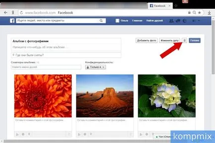 Hogyan lehet törölni egy fotóalbumot a facebook-on és az oktatás