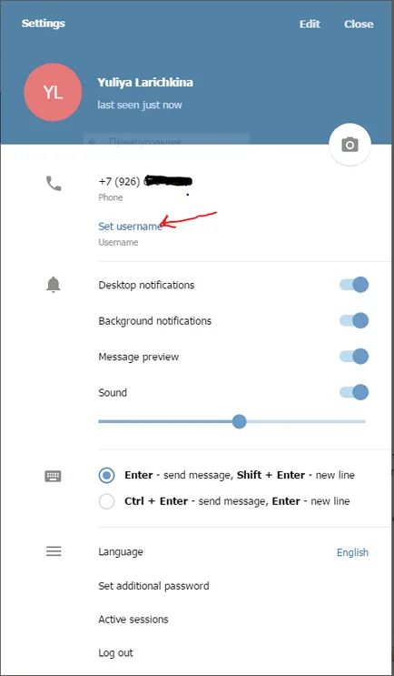 Cum se instalează și se configurează telegrama messenger, blog Julia Larichkin