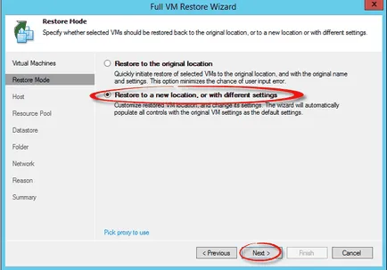 Cum de a restabili mașina virtuală pentru a veeam replicare de backup 7, ferestre de configurare a serverului și Linux