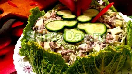Saláta csirke gyomor - egy finom, kiadós és olcsó! Recept képek és videó