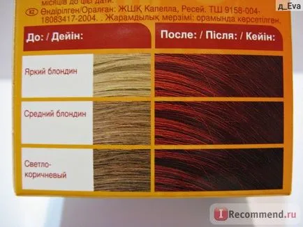 За боядисване на коса Wella wellaton - «най-красивата сянката на червено! (От всички, ние вкус)