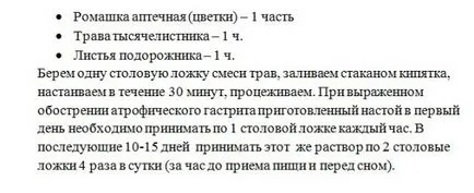 Tratamentul de remedii populare gastrite - medicină acasă