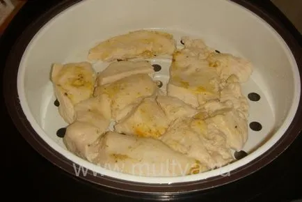 Csirkemell filé, párolt burgonya multivarka
